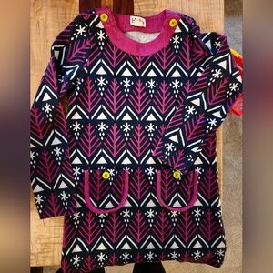 Hatley Pink and Navy Dress Size 6